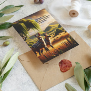 Majestic Aardwolf Grasslands Postkarte