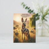 Majestic Aardwolf Hyena in Golden Fields Postkarte (Stehend Vorderseite)