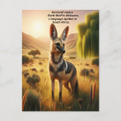 Majestic Aardwolf Hyena in Golden Fields Postkarte (Vorderseite)