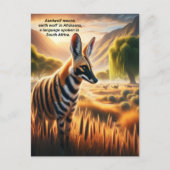 Majestic Aardwolf in Serene Field Postkarte (Vorderseite)