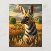 Majestic Aardwolf Posing in Meadow Postkarte (Vorderseite)