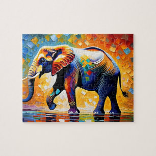 Majestic Abstrakte Elefant Puzzle