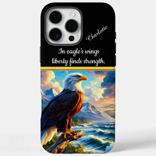 Majestic-Adler am Meeresufer bei Sonnenuntergang Case-Mate iPhone Hülle (Rückseite)