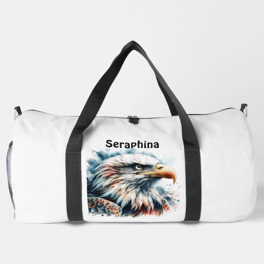 Majestic Adler im atemberaubenden Aquarellstil Duffle Bag (Rückseite)