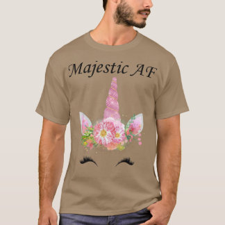 Majestic AF, magisch Niedliche Einhornwand mit ros T-Shirt