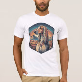 Majestic Afghan Hound Mountain Sunset Graphic T-Sh T-Shirt (Vorderseite)