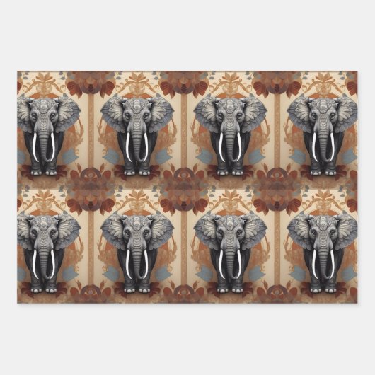 Majestic African Elephant Geschenkpapier Set (Vorderseite 2)