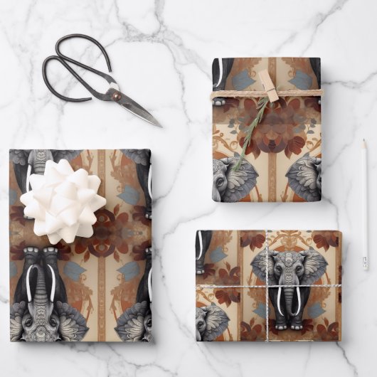 Majestic African Elephant Geschenkpapier Set (Vorderseite)