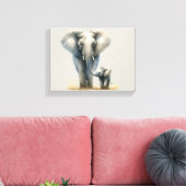 Majestic African Elephant Stretched Canvas Print Leinwanddruck (Insitu (Wohnzimmer))