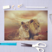 Majestic African Lion and Lions Seidenpapier (Handwerk)
