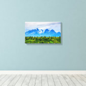 Majestic Alaska Mountains Leinwanddruck (Insitu (Holzboden))