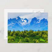 Majestic Alaska Mountains Postkarte (Vorne/Hinten)