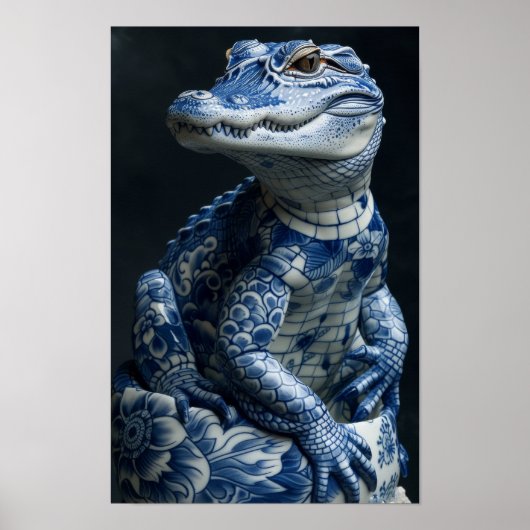 Majestic Albino Alligator Poster - Exquisite Tradi (Vorne)