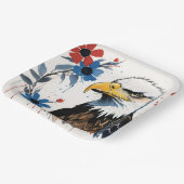 Majestic American Bald Eagle Floral Pappteller (Gewinkelt)