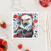 Majestic American Bald Eagle Floral Serviette (Beispiel)