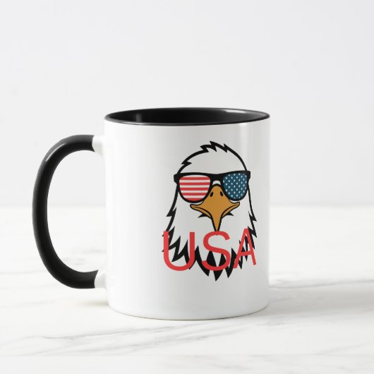 Majestic American Bald Eagle in Watercolor Tasse (Links)