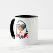 Majestic American Bald Eagle in Watercolor Tasse (Vorderseite Links)