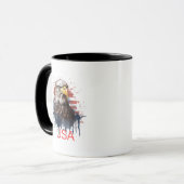 Majestic American Bald Eagle in Watercolor Tasse (Vorderseite Links)