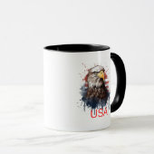 Majestic American Bald Eagle in Watercolor Tasse (VorderseiteRechts)
