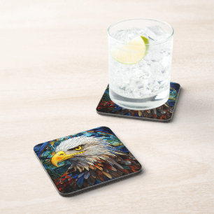 Majestic American Bald Eagle Stainglas Getränkeuntersetzer