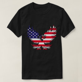 Majestic American Flag Eagle Silhouette T-Shirt
