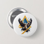 Majestic Animal Eagle 2024 Design Button (Vorne & Hinten)