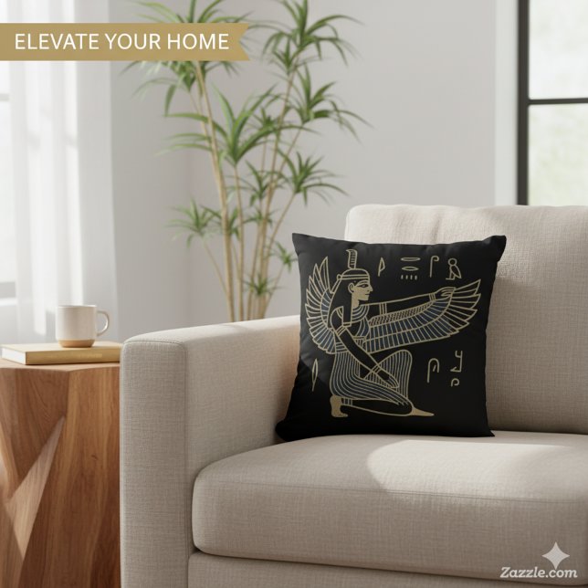 Majestic Ankh Golden Royal Amulet Kissen (Von Creator hochgeladen)