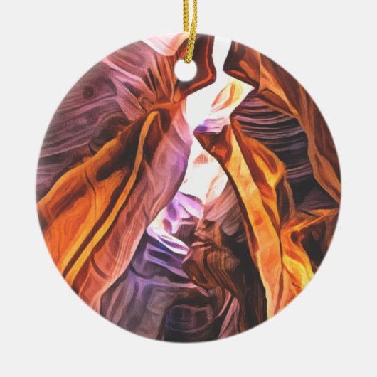 Majestic Antelope Canyon Page Arizona Weihnachten Keramik Ornament (Vorne)