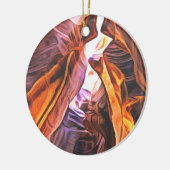 Majestic Antelope Canyon Page Arizona Weihnachten Keramik Ornament (Links)