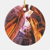 Majestic Antelope Canyon Page Arizona Weihnachten Keramik Ornament (Hinten)