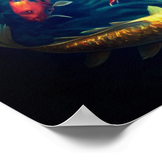 Majestic Antike chinesische Landschaft mit Fluss u Poster (Ecke)