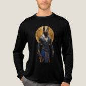 Majestic Anubis Holding the Key of Life Tri-Blend Shirt (Vorderseite)