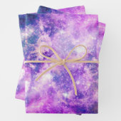 Majestic Aquamarine Lila Sternennebel Geschenkpapier Set (Beispiel)