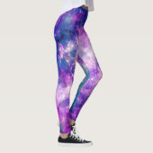 Majestic Aquamarine Lila Sternennebel Leggings (Rechts)