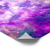 Majestic Aquamarine Lila Sternennebel Poster (Ecke)