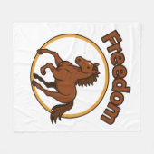 **Majestic Arabian Horse in the Golden Desert** Fleecedecke (Vorderseite (Horizontal))