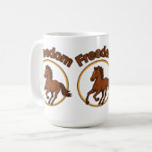 **Majestic Arabian Horse in the Golden Desert** Kaffeetasse (Vorderseite Links)