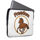 **Majestic Arabian Horse in the Golden Desert** Laptopschutzhülle (Vorne Rechts)