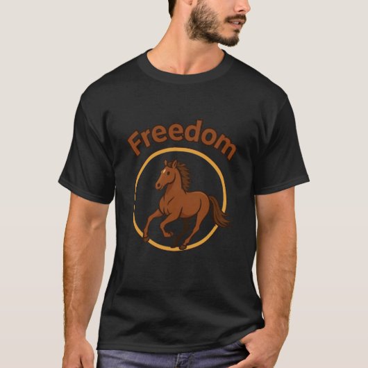 **Majestic Arabian Horse in the Golden Desert** T-Shirt (Vorderseite)