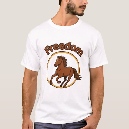 **Majestic Arabian Horse in the Golden Desert** T-Shirt (Vorderseite)
