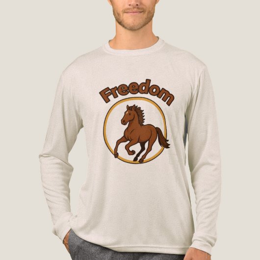 **Majestic Arabian Horse in the Golden Desert** Tri-Blend Shirt (Vorderseite)