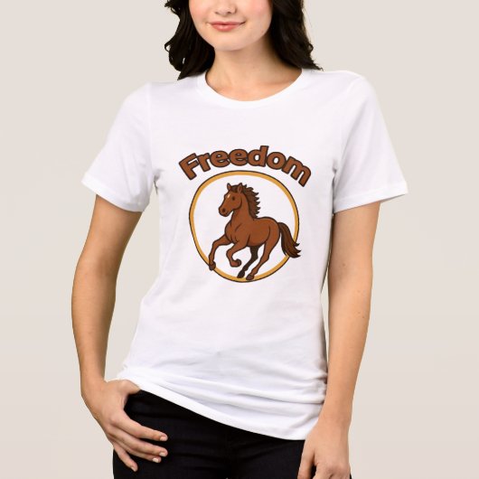 **Majestic Arabian Horse in the Golden Desert** Tri-Blend Shirt (Vorderseite)