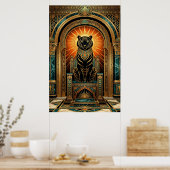 Majestic Art Deco Tiger Gold Foil Style Poster (Küche)