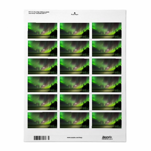 Majestic Aurora Adressaufkleber (Vorne)