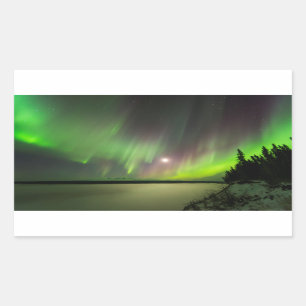 Majestic Aurora Rechteckiger Aufkleber
