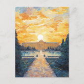 Majestic Austrian Palace at Sunset Postkarte (Vorderseite)