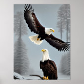 Majestic Bald Eagle Art Poster (Vorne)