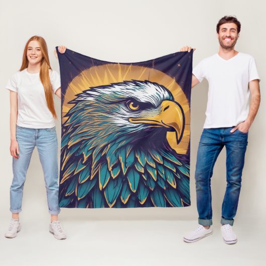 Majestic Bald Eagle Fleecedecke (Beispiel)
