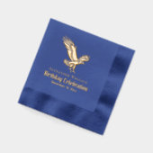 Majestic Bald Eagle Flight Birthday Party Name Servietten Mit Folie (Links)
