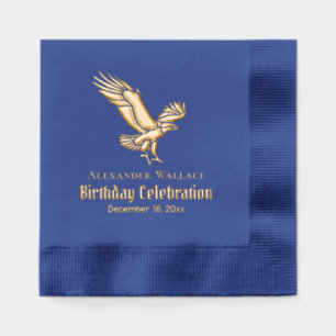 Majestic Bald Eagle Flight Birthday Party Name Servietten Mit Folie